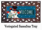 Snowman Welcome Sassafras Mat - 10 x 22 Insert Doormat