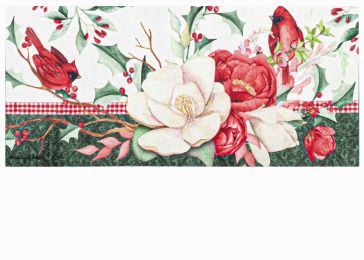 Southern Holiday Charm Sassafras Mat - 10 x 22 Insert Doormat