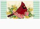 Spring Floral Cardinal Sassafras Mat - 10 x 22 Insert Doormat