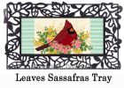 Spring Floral Cardinal Sassafras Mat - 10 x 22 Insert Doormat