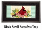 Spring Floral Cardinal Sassafras Mat - 10 x 22 Insert Doormat