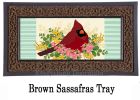 Spring Floral Cardinal Sassafras Mat - 10 x 22 Insert Doormat