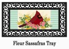 Spring Floral Cardinal Sassafras Mat - 10 x 22 Insert Doormat