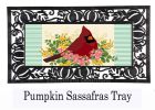 Spring Floral Cardinal Sassafras Mat - 10 x 22 Insert Doormat