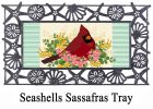 Spring Floral Cardinal Sassafras Mat - 10 x 22 Insert Doormat