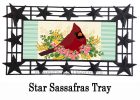 Spring Floral Cardinal Sassafras Mat - 10 x 22 Insert Doormat