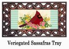 Spring Floral Cardinal Sassafras Mat - 10 x 22 Insert Doormat