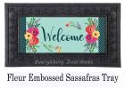 Spring Floral Welcome Sassafras Mat - 10 x 22 Insert Doormat