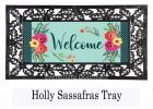 Spring Floral Welcome Sassafras Mat - 10 x 22 Insert Doormat