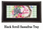 Spring Floral Wreath Sassafras Mat - 10 x 22 Insert Doormat