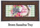 Spring Floral Wreath Sassafras Mat - 10 x 22 Insert Doormat