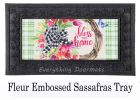 Spring Floral Wreath Sassafras Mat - 10 x 22 Insert Doormat