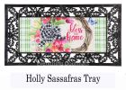 Spring Floral Wreath Sassafras Mat - 10 x 22 Insert Doormat