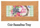 Spring Floral Wreath Sassafras Mat - 10 x 22 Insert Doormat