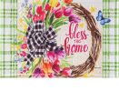 Embossed Spring Florals Wreath Doormat - 19 x 30