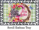 Embossed Spring Florals Wreath Doormat - 19 x 30