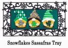 St Patrick's Patterned Gnomes Sassafras Switch Mat - 10 x 22 Insert Doormat