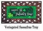 Sassafras St Patrick's Patterned Shamrocks Switch Mat - 10 x 22 Insert Doormat
