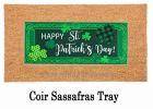 Sassafras St Patrick's Patterned Shamrocks Switch Mat - 10 x 22 Insert Doormat