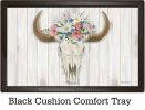 Indoor & Outdoor Steer Floral Insert Doormat - 18 x 30