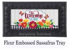 Summer Floral with Butterflies Sassafras Mat - 10x22 Insert Doormat