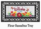 Summer Floral with Butterflies Sassafras Mat - 10x22 Insert Doormat