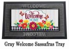 Summer Floral with Butterflies Sassafras Mat - 10x22 Insert Doormat