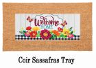 Summer Floral with Butterflies Sassafras Mat - 10x22 Insert Doormat