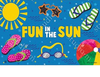 Indoor & Outdoor Summeritme Fun MatMate Doormat-18x30