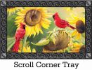 Sunflower Cardinal Indoor & Outdoor MatMates Insert Doormat - 18 x 30