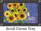 Sunflowers on Blue Indoor & Outdoor MatMates Insert Doormat - 18 x 30