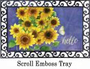 Sunflowers on Blue Indoor & Outdoor MatMates Insert Doormat - 18 x 30