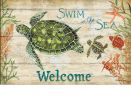 Indoor & Outdoor Swim in the Sea MatMate Doormat - 18x30