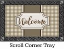 Tan Check Welcome Indoor & Outdoor MatMate Doormat - 18x30