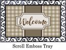 Tan Check Welcome Indoor & Outdoor MatMate Doormat - 18x30