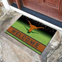 Texas University Flocked Rubber Doormat - 18 x 30