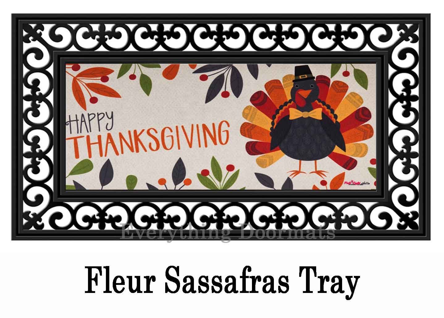 Sassafras Thanksgiving Turkey Switch Mat 10 x 22 Doormat