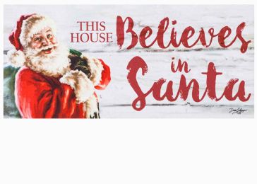 This House Believes in Santa Sassafras Mat - 10 x 22 Insert Doormat