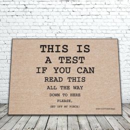 This is a Test Doormat - 18 x 30 Funny