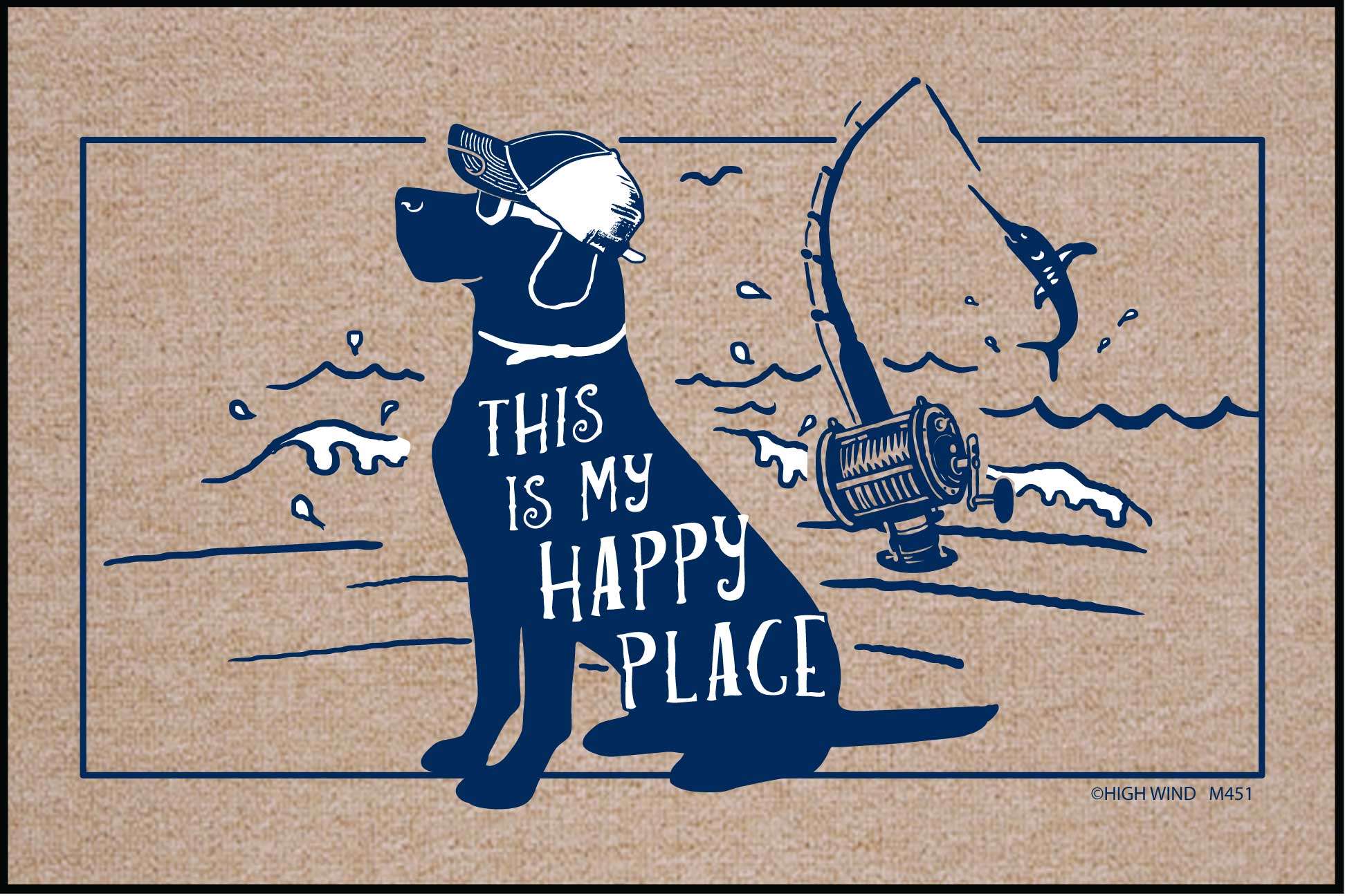 Humorous Indoor Outdoor Welcome Mat This Is My Happy Place