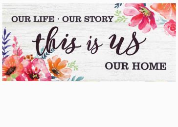 Sassafras This is US Floral Switch Mat - 10 x 22 Insert Doormat