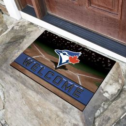 Toronto Blue Jays Flocked Rubber Doormat - 18 x 30