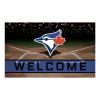Toronto Blue Jays Flocked Rubber Doormat - 18 x 30