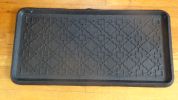 Trellis Embossed Natural Rubber Boot Tray - 32 x 16 x 1