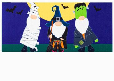 Trick or Treat Gnomes Sassafras Mat - 10 x 22 Insert Doormat