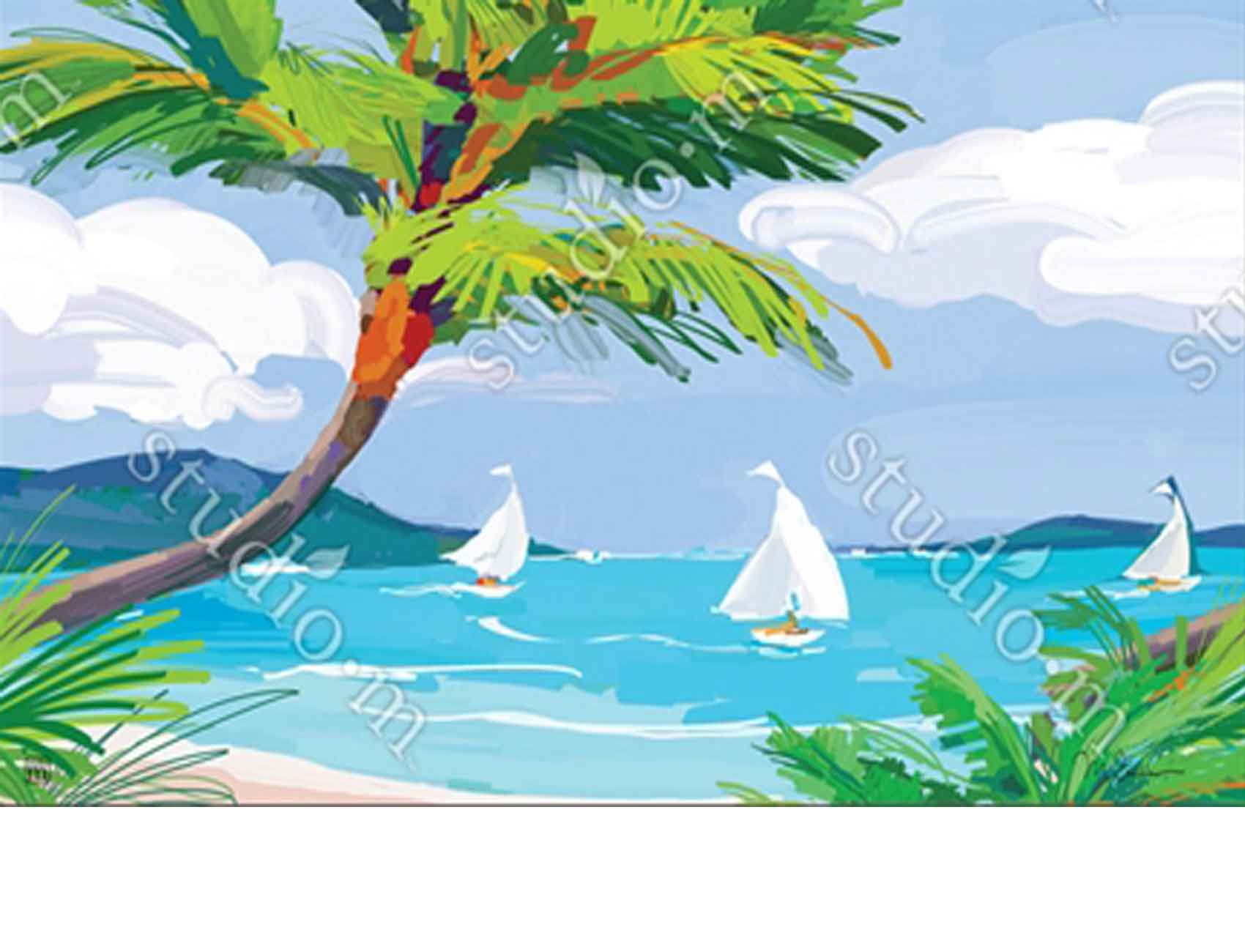 Indoor Outdoor Tropical Palm Tree Matmates Doormat 18 X 30