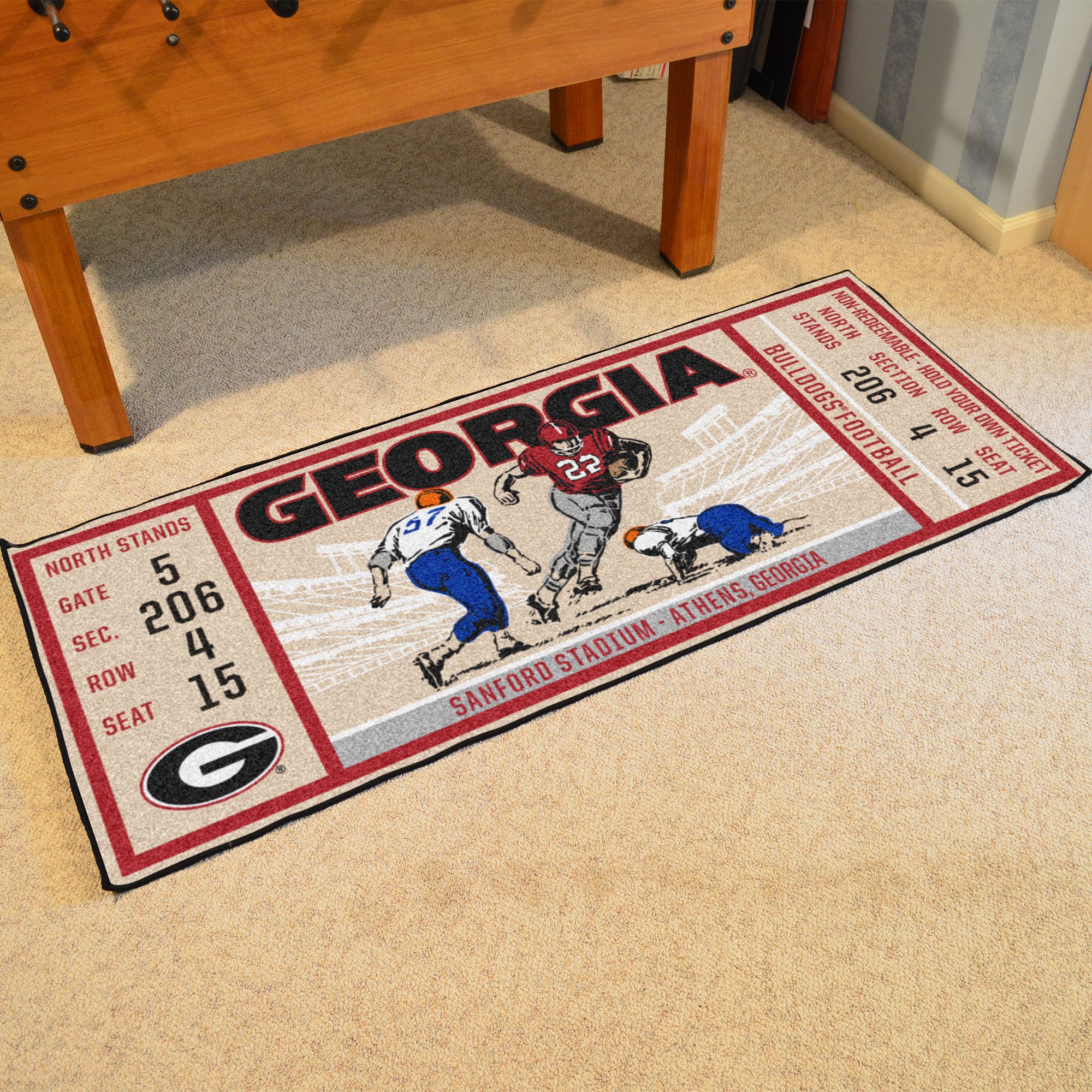 Georgia Bulldogs Ticket Runner Mat - 29.5 x 72