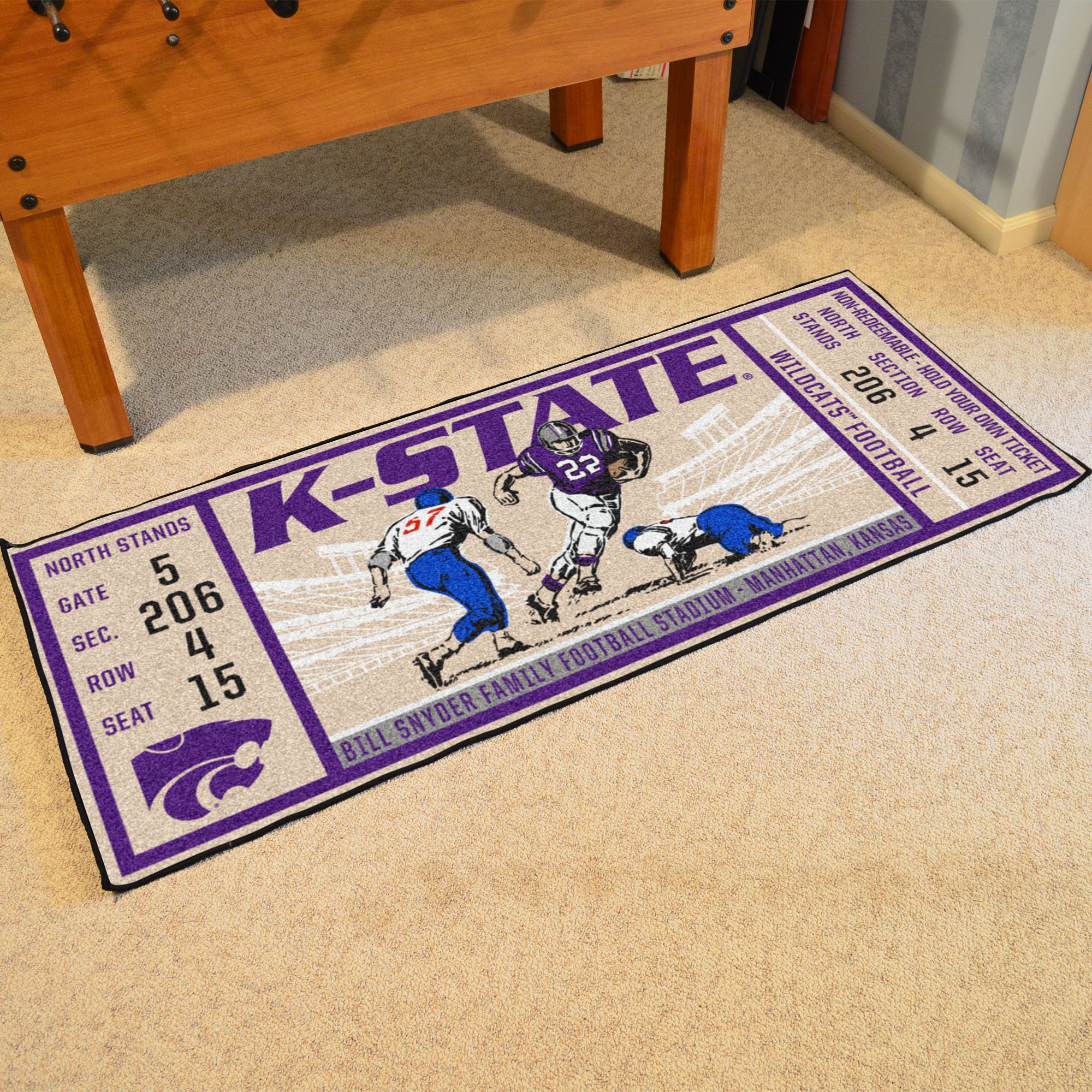 Kansas State Wildcats Ticket Runner Mat 29.5 x 72