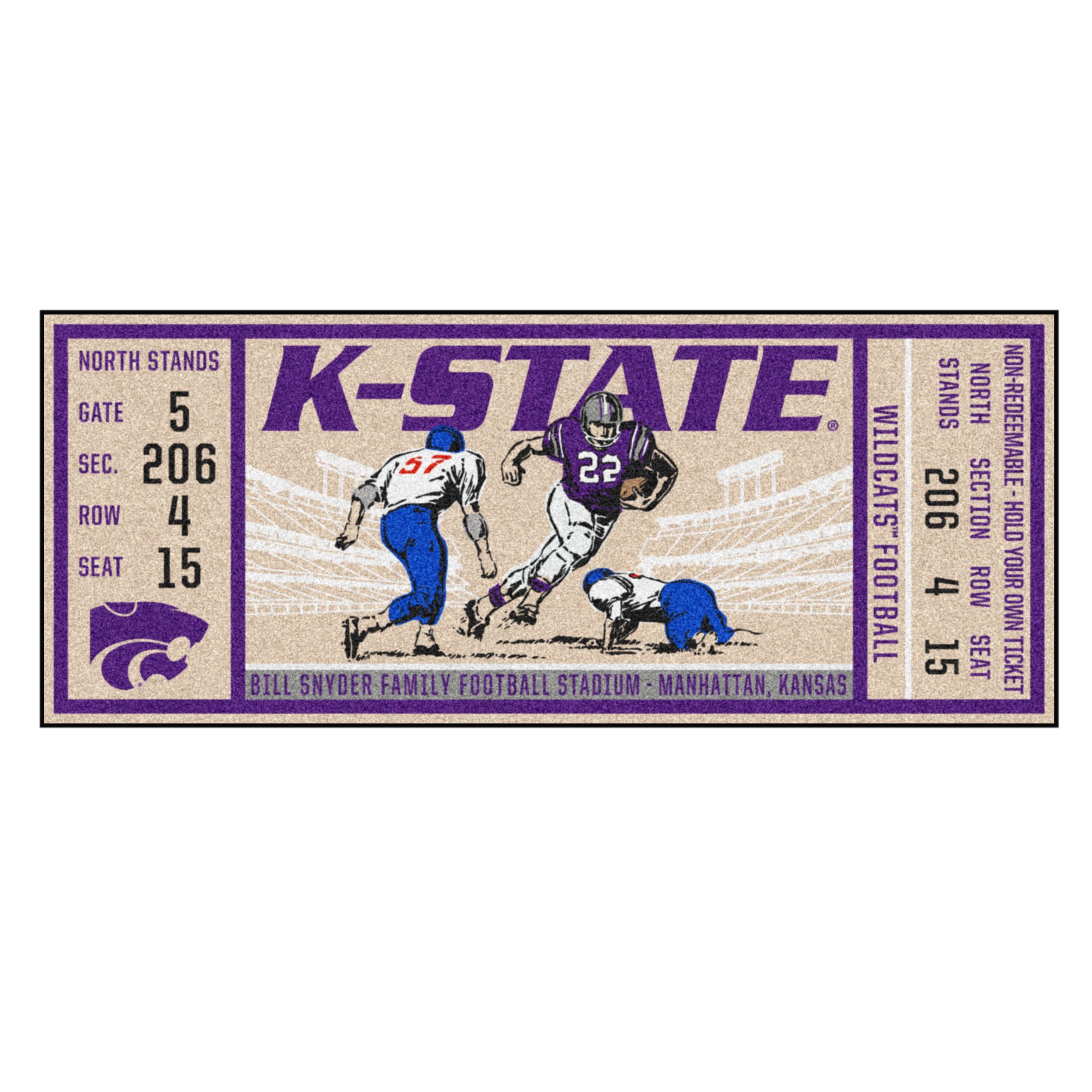 Kansas State Wildcats Ticket Runner Mat 29.5 x 72