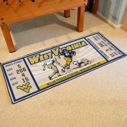 West Virginia Mountaineers Ticket Runner Mat - 29.5 x 72